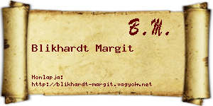 Blikhardt Margit névjegykártya